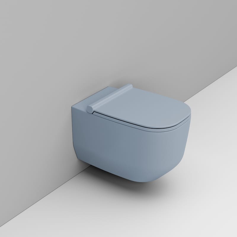 Darmowa Dostawa - Miska WC wisząca bez kołnierza niebieski Ceramica Dolomite Alba D502571