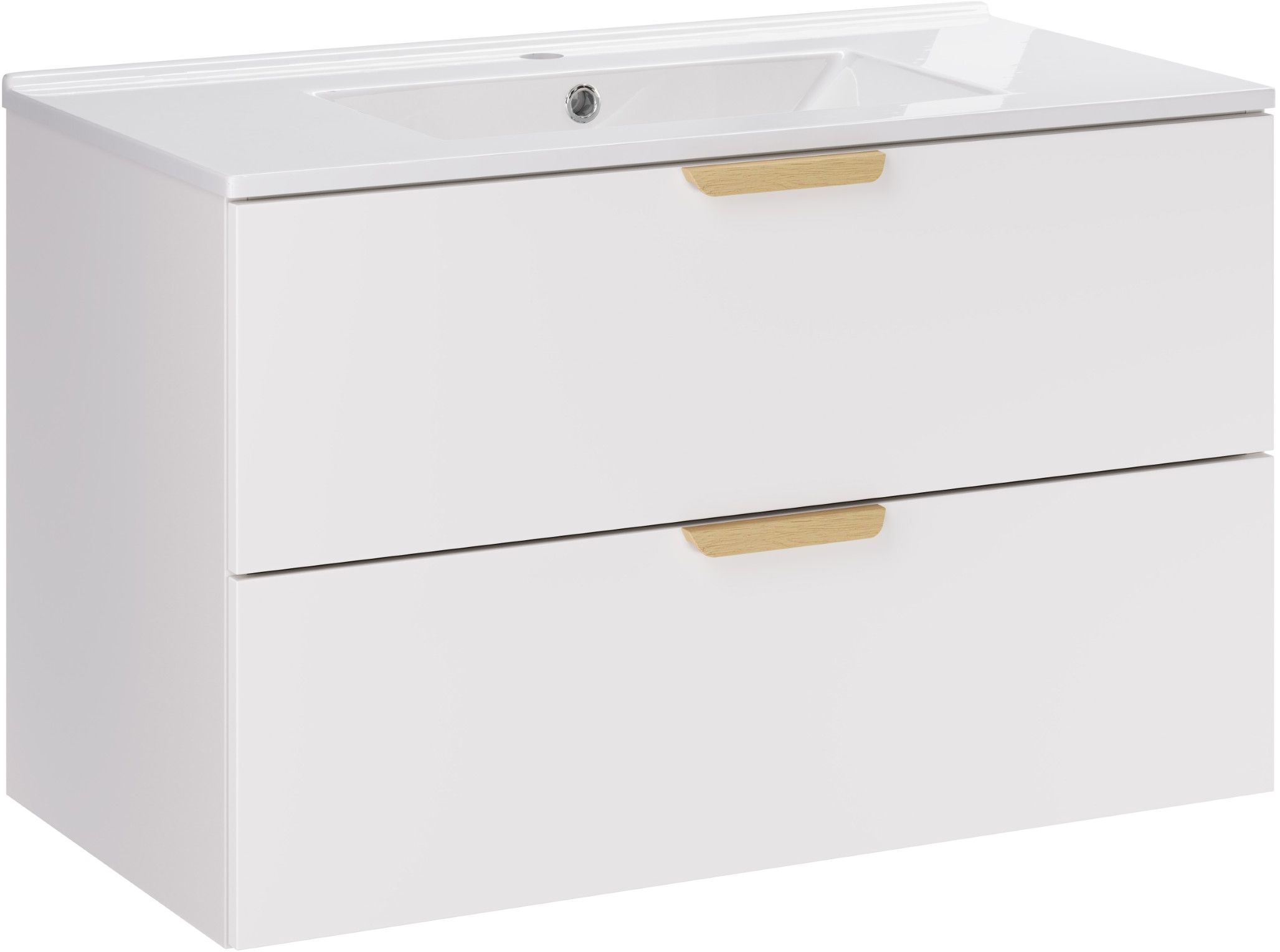 Darmowa Dostawa - Umywalka z szafką 80 cm białą Comad Aster White SETASW80CMLAVA