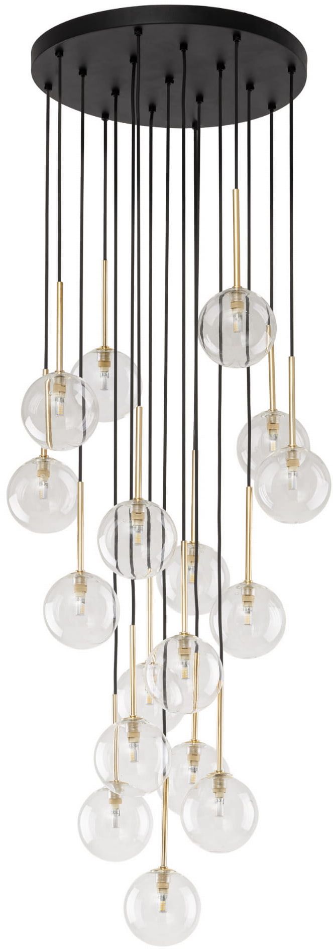 Darmowa Dostawa - Lampa wisząca powyżej 6x6 W czarna-złota TK Lighting Nilos 5945