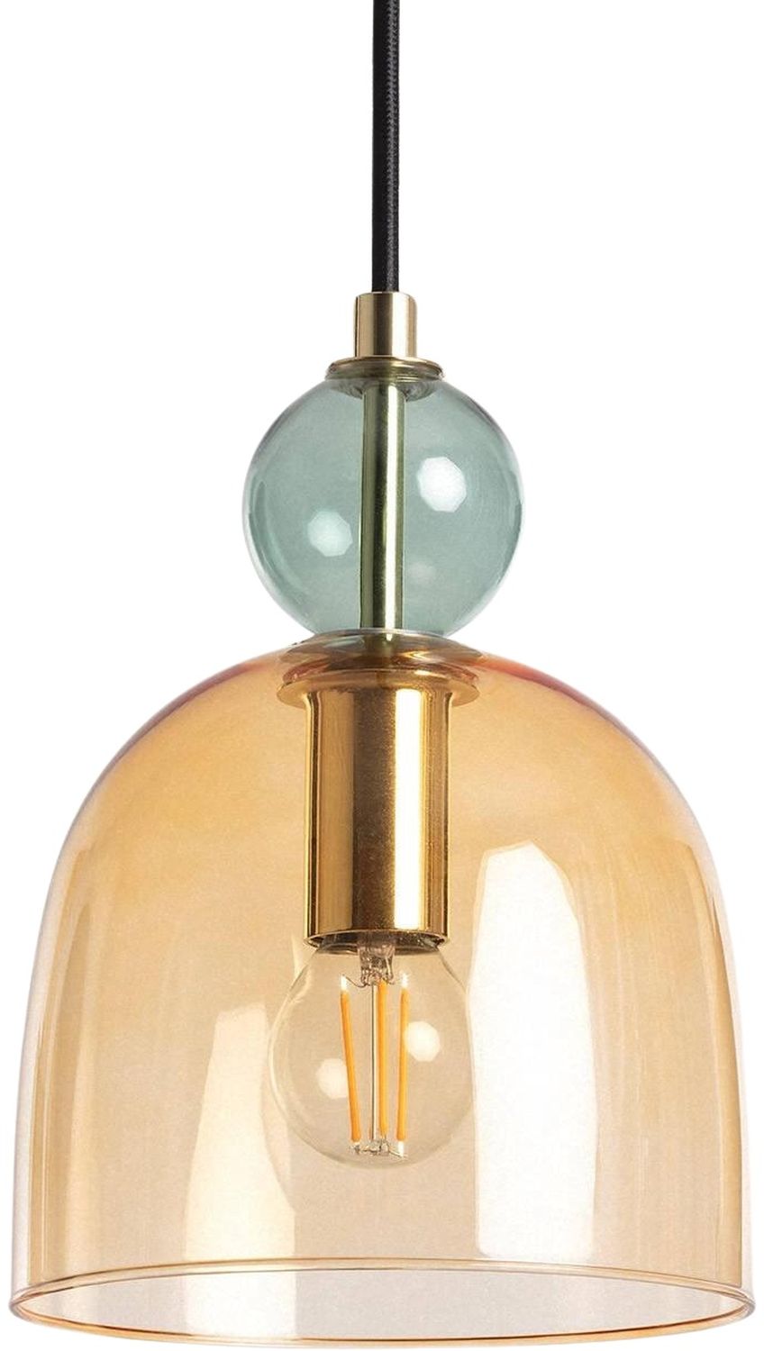 Darmowa Dostawa - Lampa wisząca 1x20 W złota-bursztynowa Abruzzo Koloreno ABRKOLO1A