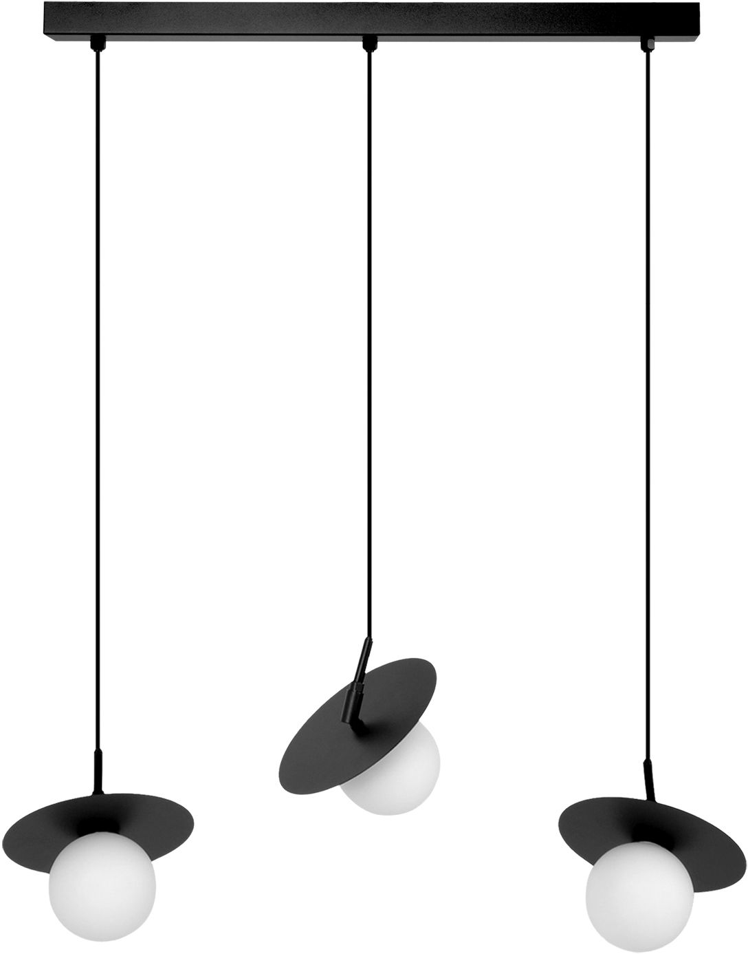 Darmowa Dostawa - Lampa wisząca 3x10 W biała-czarna Kaja Sante K5374