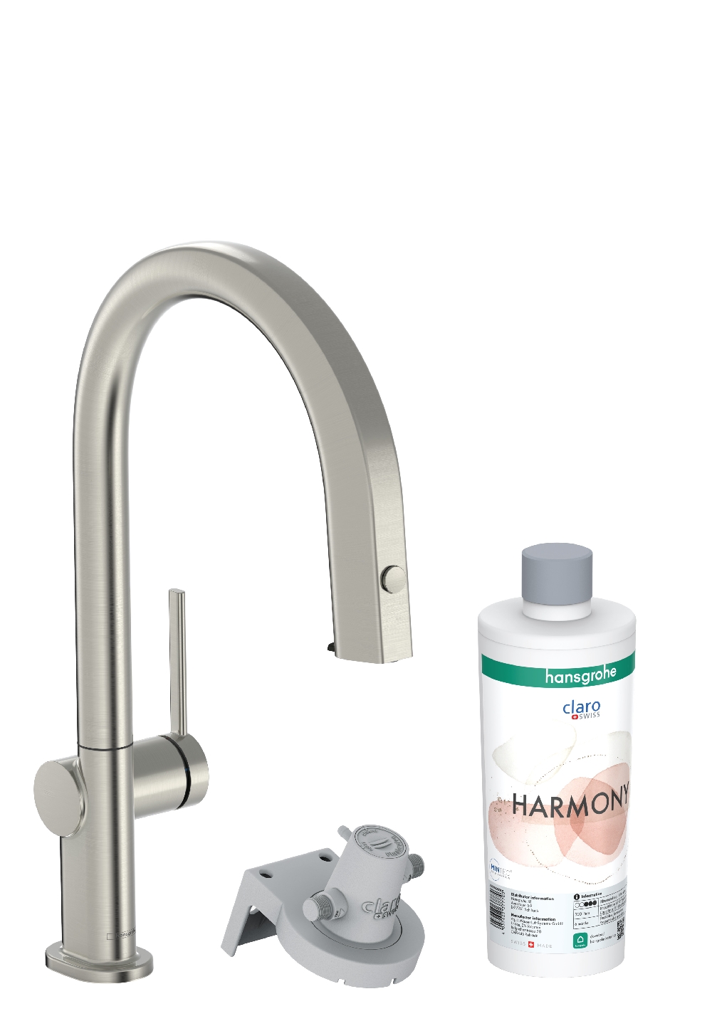 Darmowa Dostawa - Bateria kuchenna z filtrem stojąca stal Hansgrohe Aqittura M91 76801800
