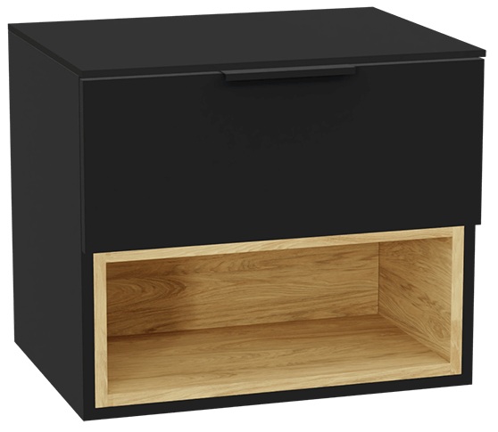 Darmowa Dostawa - Szafka z blatem 60x46.5x51.2 cm podumywalkowa wisząca czarna-dąb Excellent Tuto 2.0 MLEX2171K60021BBKBK