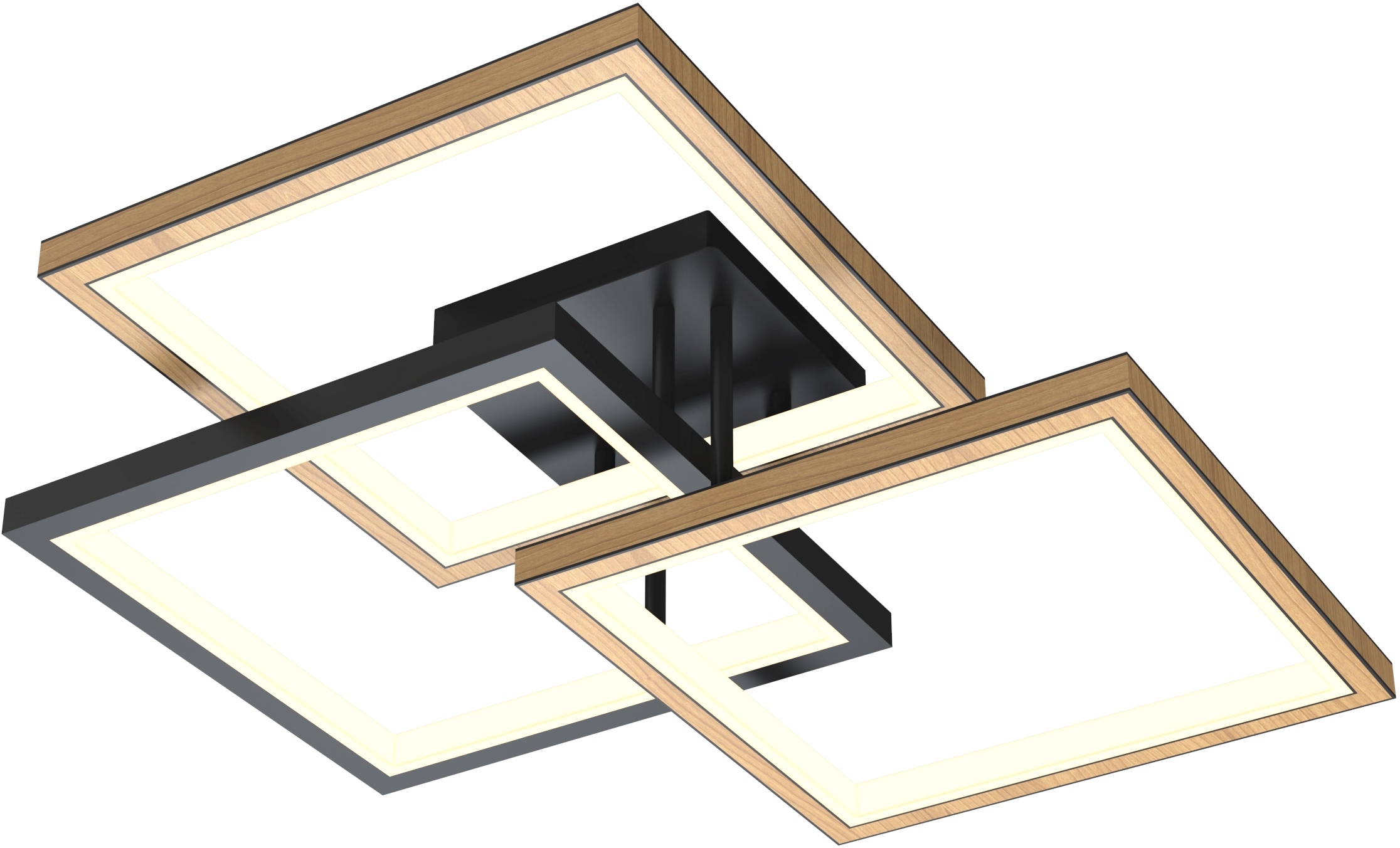 Darmowa Dostawa - Lampa podsufitowa 3x13.3 W czarna-drewno Aviano Matera 9022306S