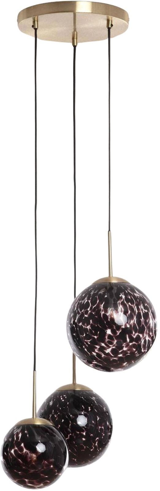 Darmowa Dostawa - Lampa wisząca 3x20 W czarna-złota Abruzzo Sfero ABR3SLWSE14