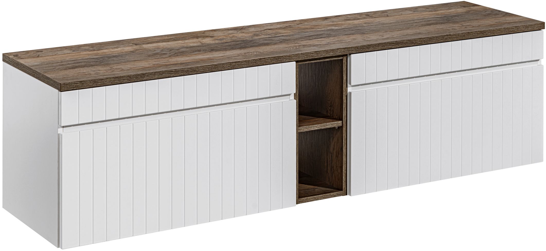 Darmowa Dostawa - Szafka z blatem 180x45.7x46 cm podumywalkowa wisząca biała Comad Iconic White SETICWB180CM