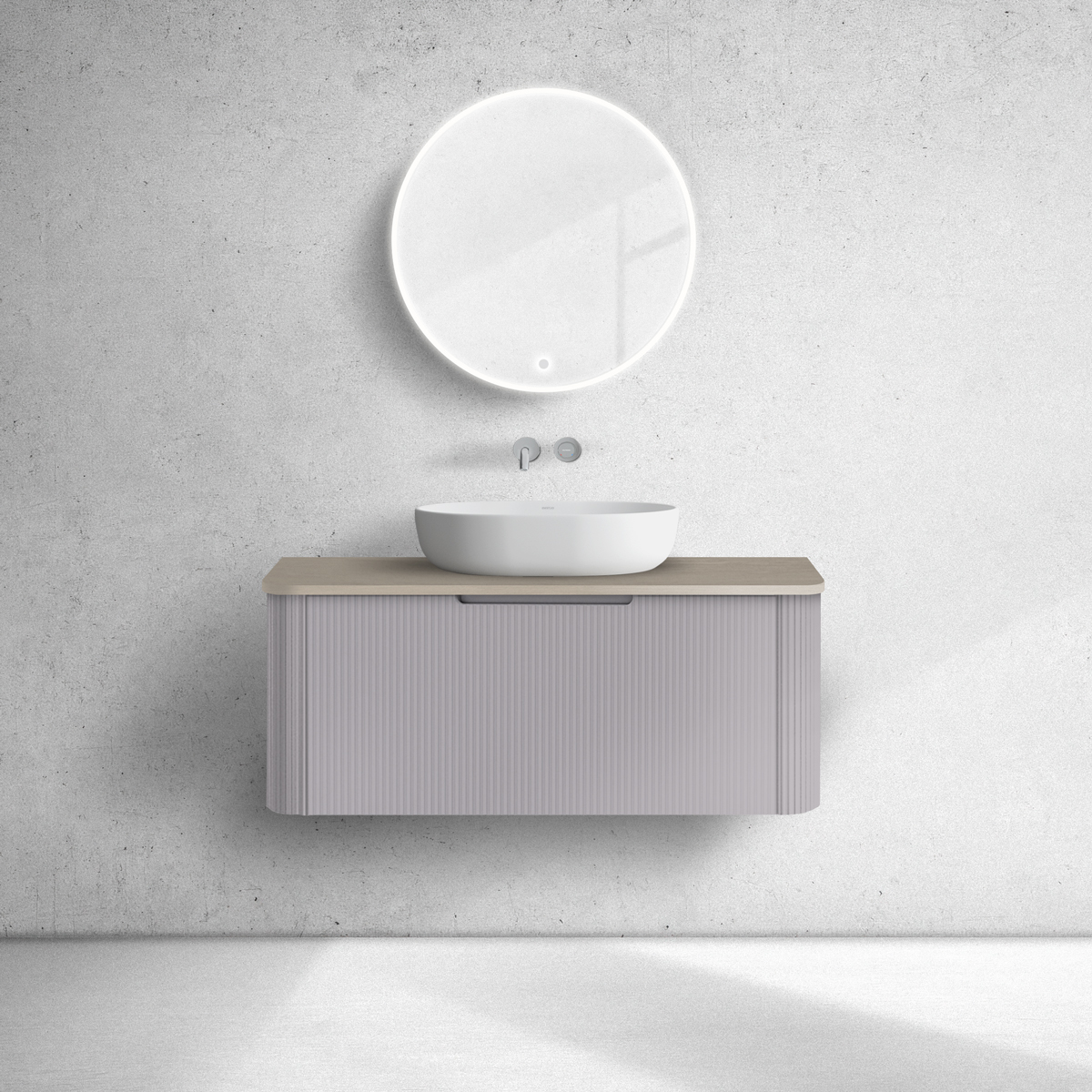 Darmowa Dostawa - Szafka z blatem 100x46.2x40.6 cm podumywalkowa wisząca dąb Oltens Hamnes 68676900