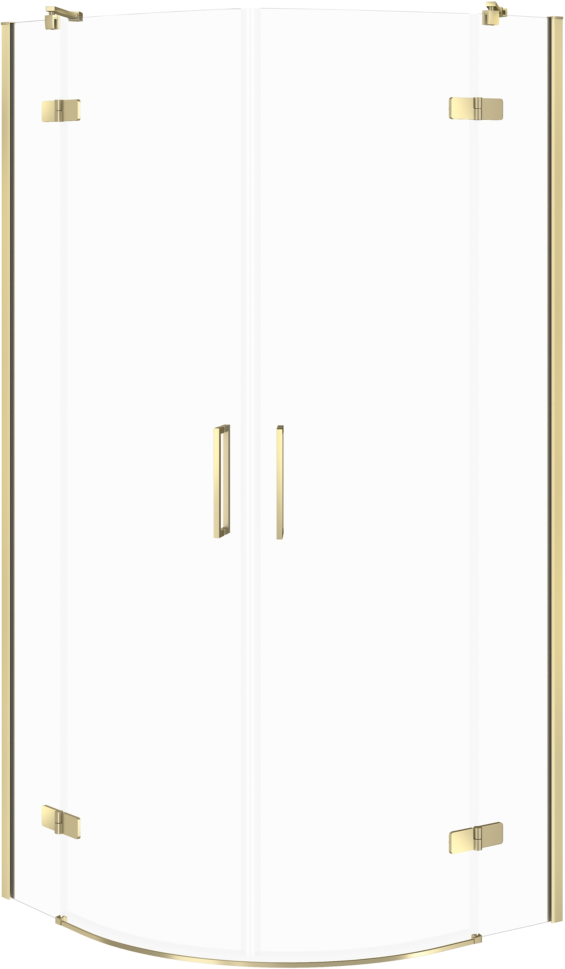 Darmowa Dostawa - Kabina prysznicowa 90x90 cm półokrągła złoty połysk/szkło przezroczyste Cersanit City S584073