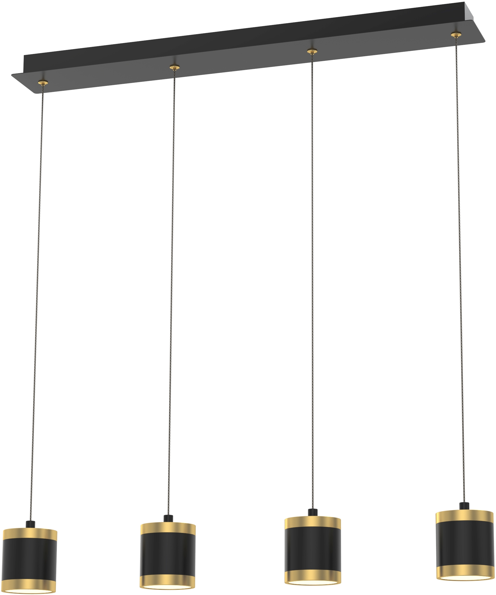 Darmowa Dostawa - Lampa wisząca 4x8.5 W czarna-złota Aviano Toulouse 7003404