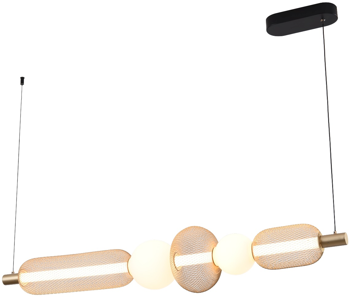 Darmowa Dostawa - Lampa wisząca 1x27 W czarna-złota Zuma Line Sarr MD25965B3BGT