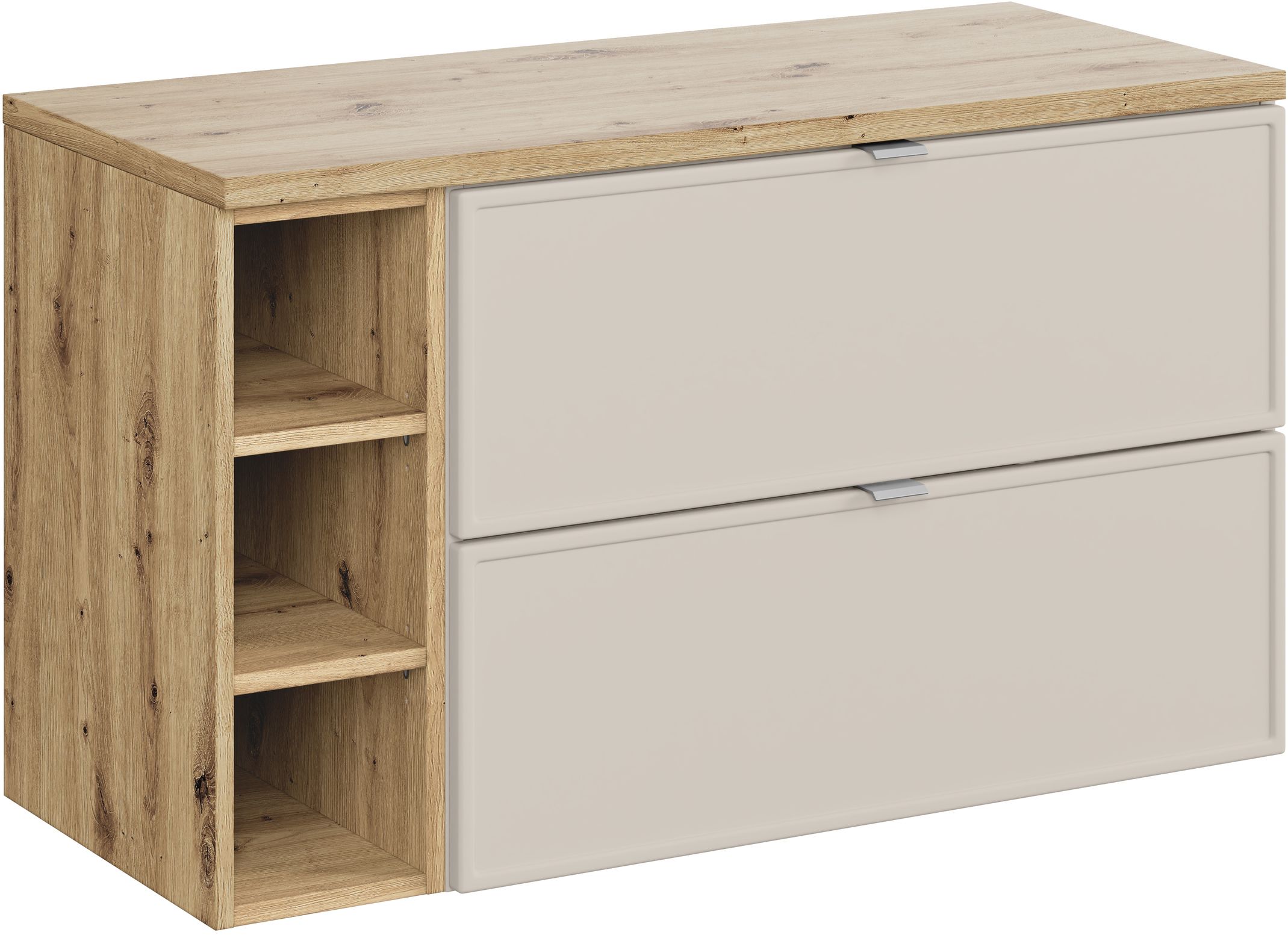 Darmowa Dostawa - Szafka z blatem 100x46x57 cm podumywalkowa wisząca beżowa Comad Bella Cashmere SETBCBARTISAN100CMR