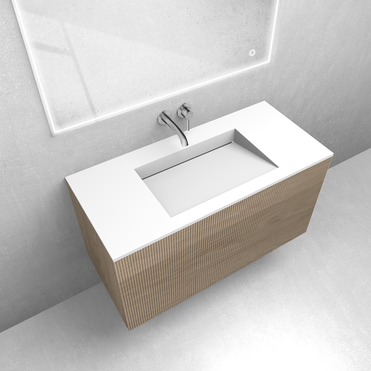 Darmowa Dostawa - Umywalka z szafką 100 cm dąb Oltens Lun 68753060