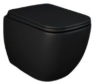 Darmowa Dostawa - Miska WC z deską wolnoopadającą wisząca bez kołnierza czarny mat Rak Ceramics Feeling METRFEEL5SET