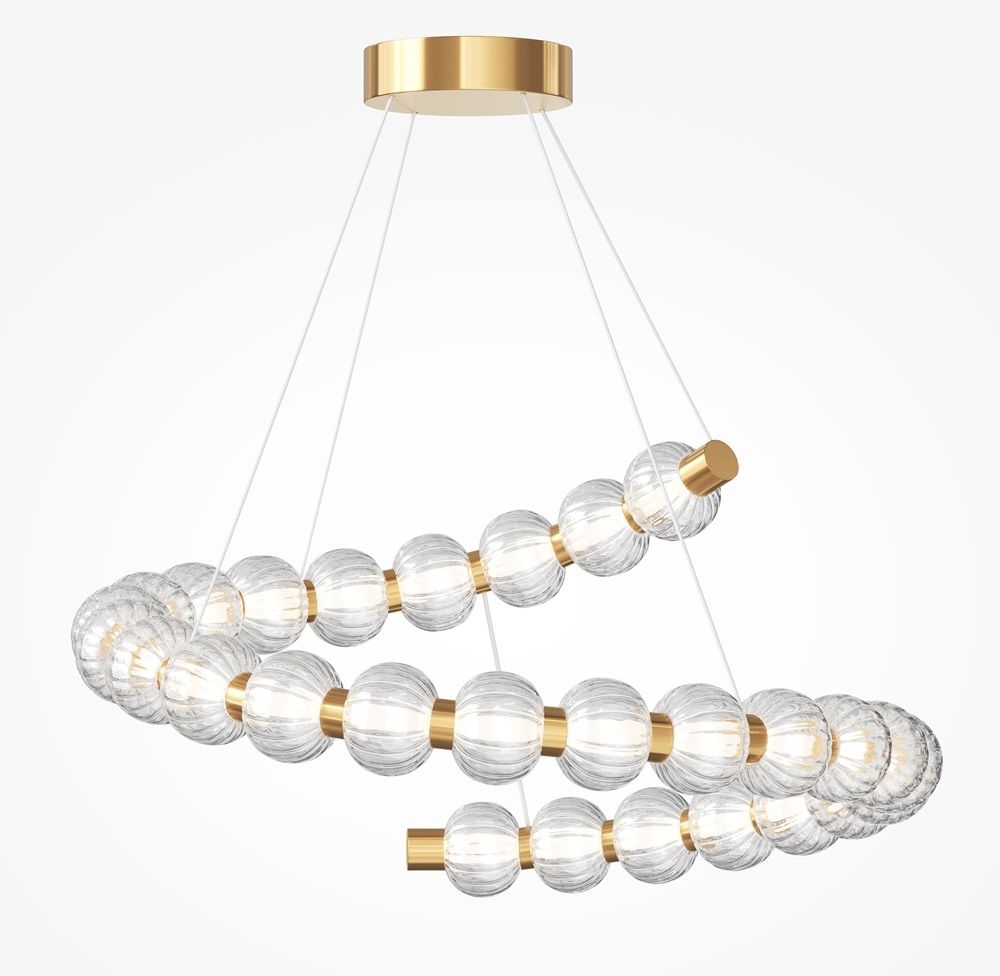 Darmowa Dostawa - Lampa wisząca 1x40 W przezroczysta-złota Maytoni Amulet MOD555PLL35G3K