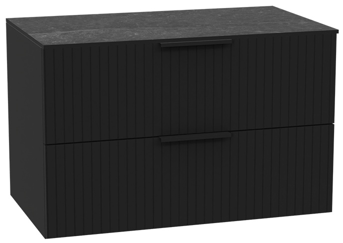 Darmowa Dostawa - Szafka z blatem 80x46.5x51.2 cm podumywalkowa wisząca czarna-grafitowa Excellent Tuto 2.0 MLEX2172K8003MABKBK