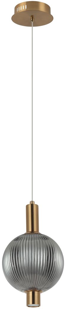 Darmowa Dostawa - Lampa wisząca 1x7 W przydymiona-złota Italux Lenti PND836311BROSG