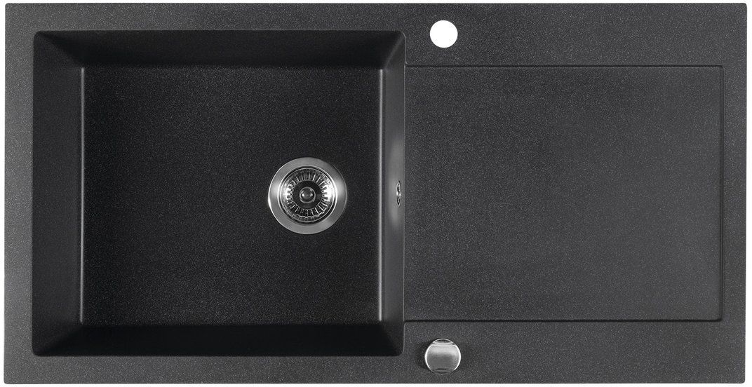Darmowa Dostawa - Zlewozmywak granitowy 97x50 cm czarny Sapho GR1614