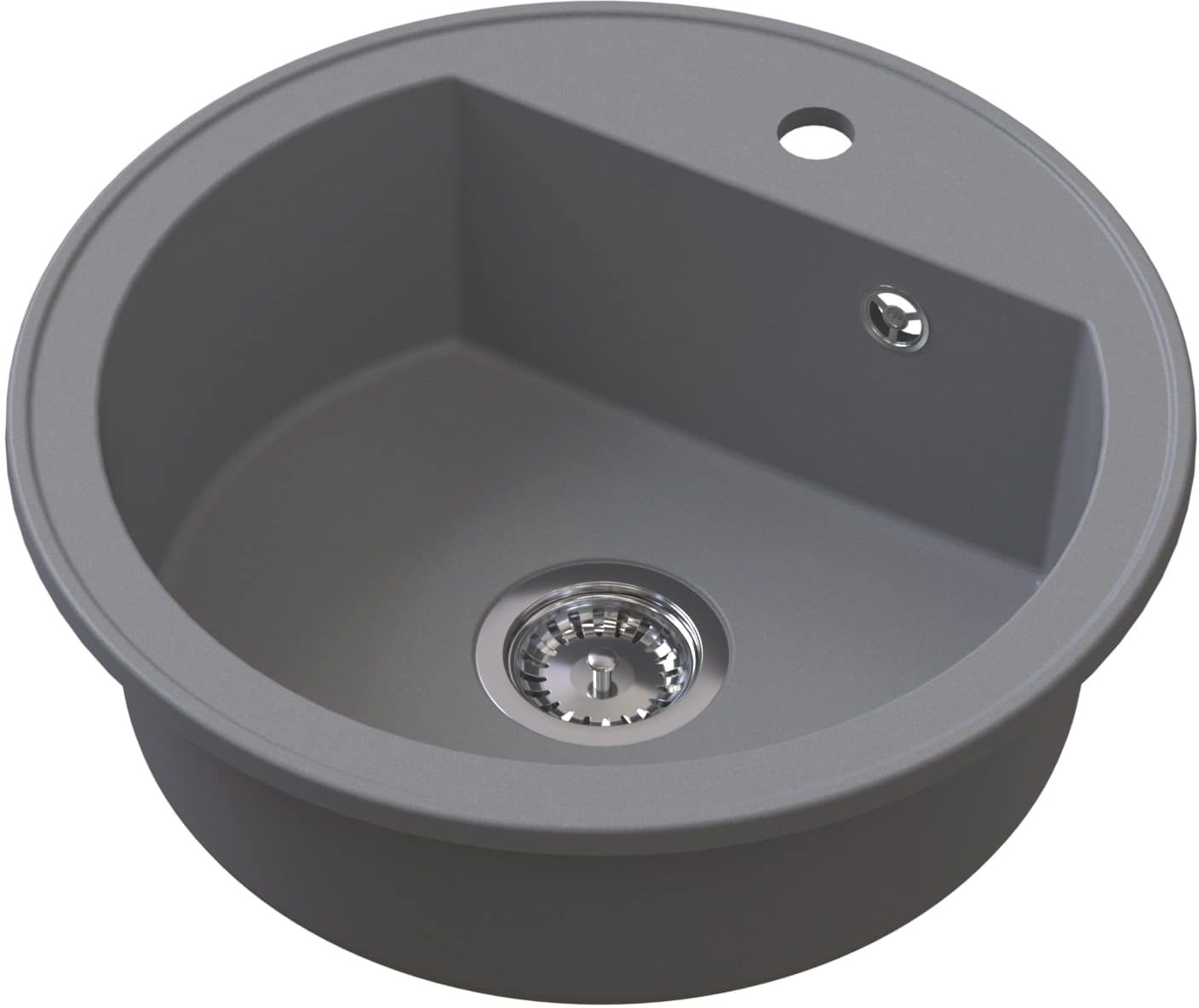 Darmowa Dostawa - Zlewozmywak granitowy 51x51 cm szary/grafitowy/onyx Ruvetti Ditto 3001DRGRW