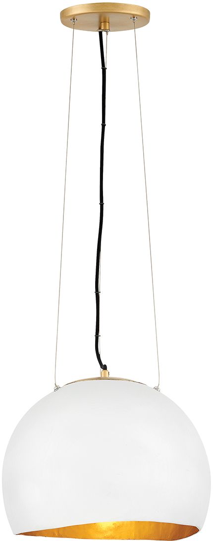 Darmowa Dostawa - Lampa wisząca 1x100 W biała-złota Quintiesse Nula QNNULA1P