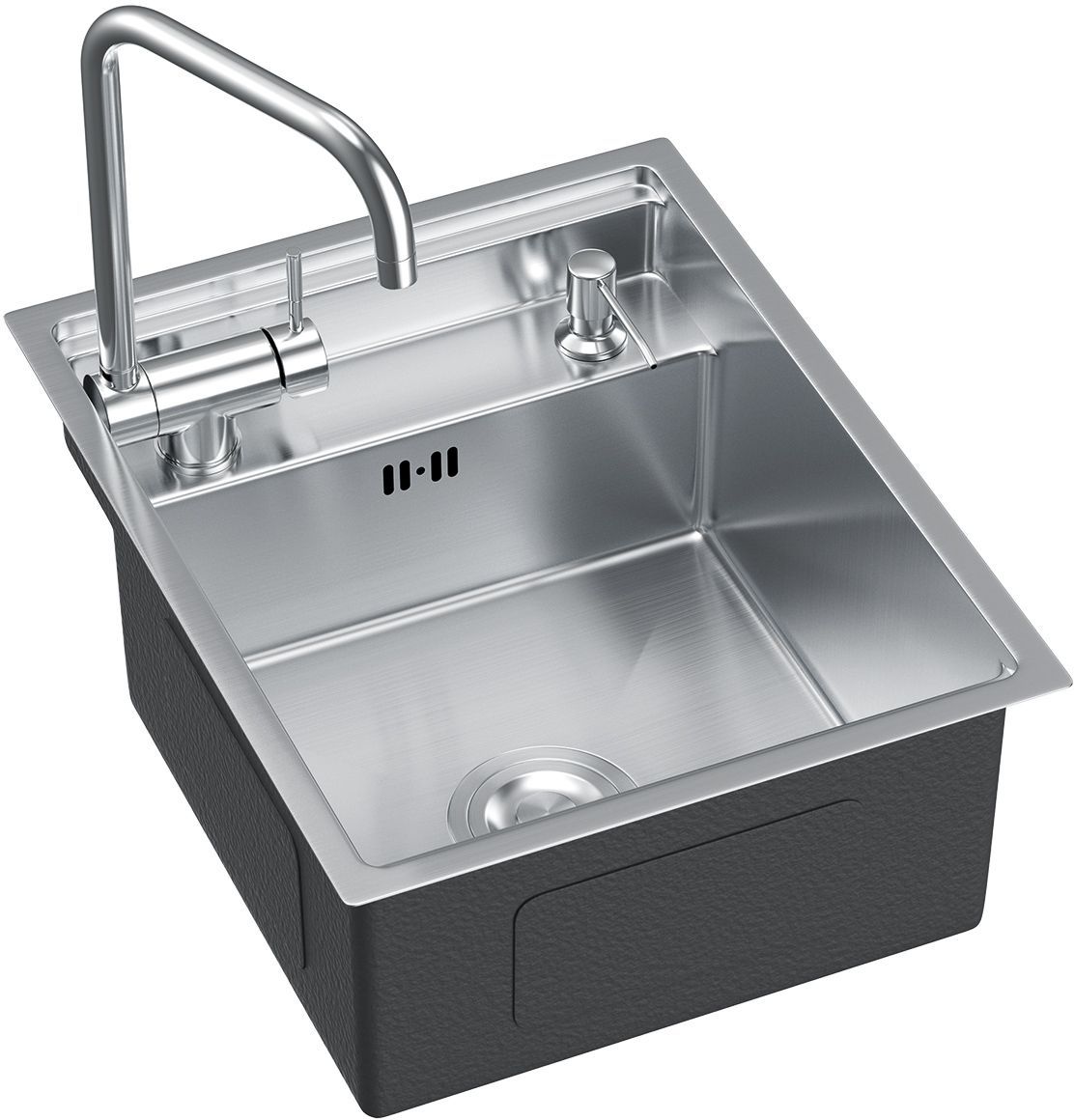 Darmowa Dostawa - Zlewozmywak z baterią stal/stal Ruvetti Larso KSLARSO404050BS