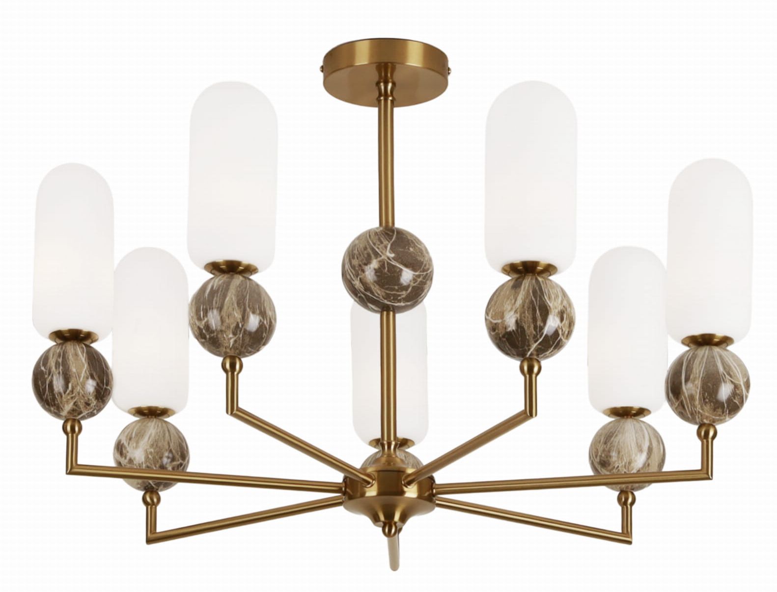 Darmowa Dostawa - Lampa wisząca x7 W biała-złota MaxLight Nova P0633