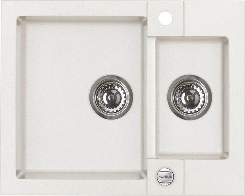 Darmowa Dostawa - Zlewozmywak granitowy 59.5x47.5 cm biały Alveus Rock'n'Roll 1218011