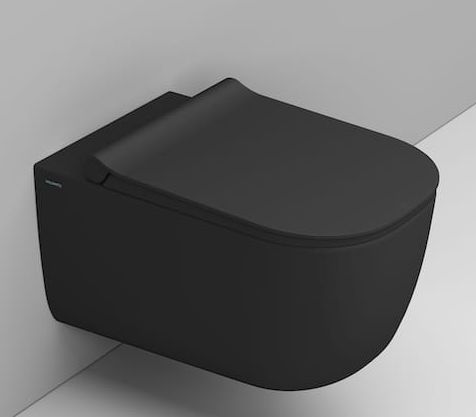 Darmowa Dostawa - Miska WC wisząca bez kołnierza czarny mat Ceramica Dolomite Mirto D462581