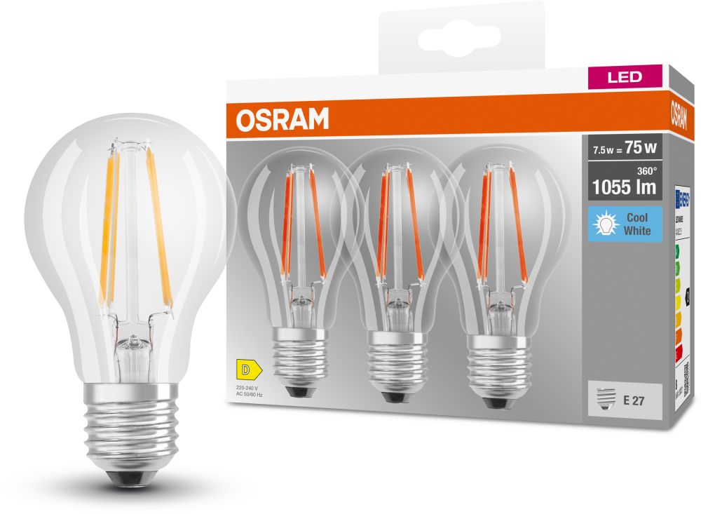 Darmowa Dostawa - Żarówki LED Multipack 3x7.5 W 4000 K e27 Osram LED Lamps 4058075592377