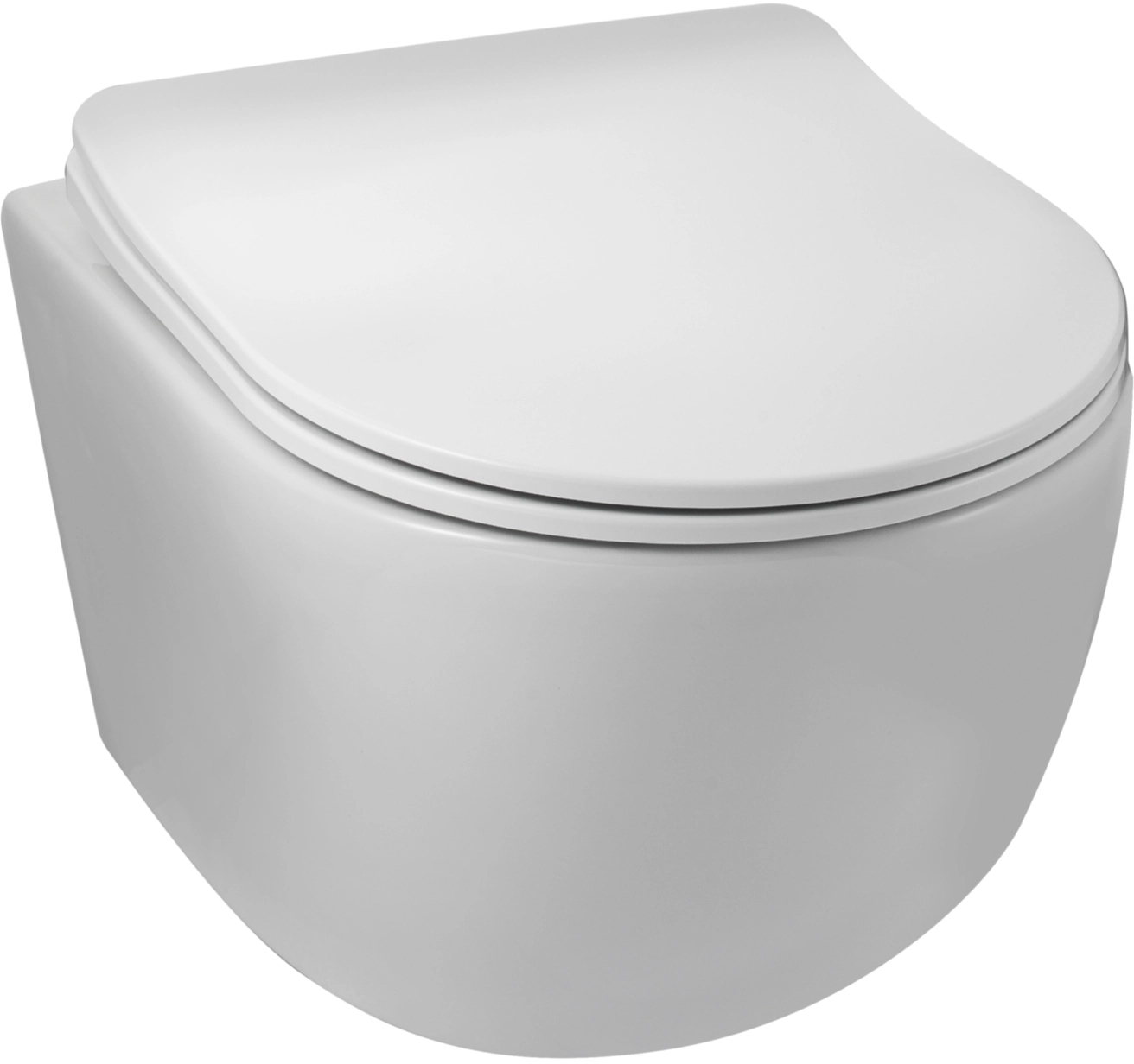 Darmowa Dostawa - Miska WC z deską wolnoopadającą wisząca bez kołnierza ze spłukiwaniem wirowym biały połysk Balneo Luna G01010101013