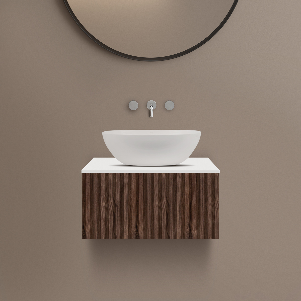 Darmowa Dostawa - Szafka z blatem 60.3x46.9x31.2 cm podumywalkowa wisząca biały Ksuro 02 58001600