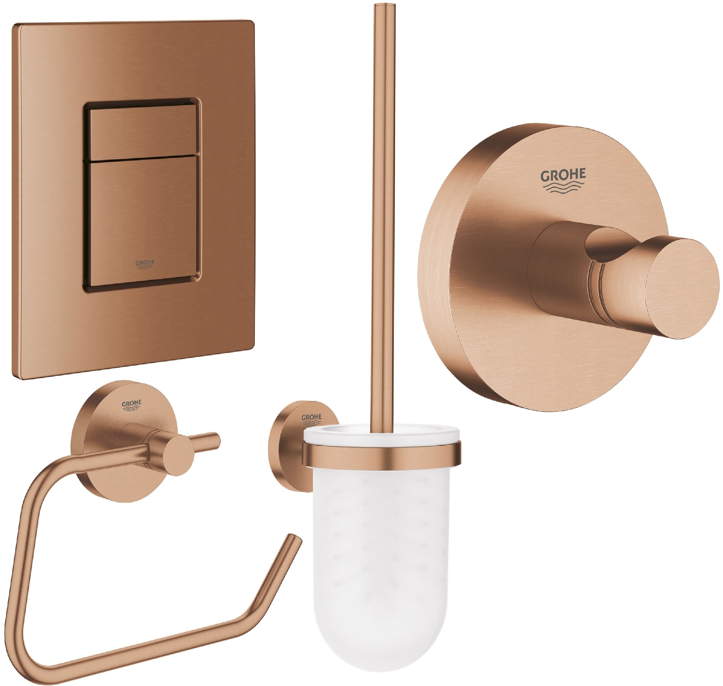 Darmowa Dostawa - Przycisk z zestawem akcesoriów do wc brushed warm sunset Grohe Skate abset8941