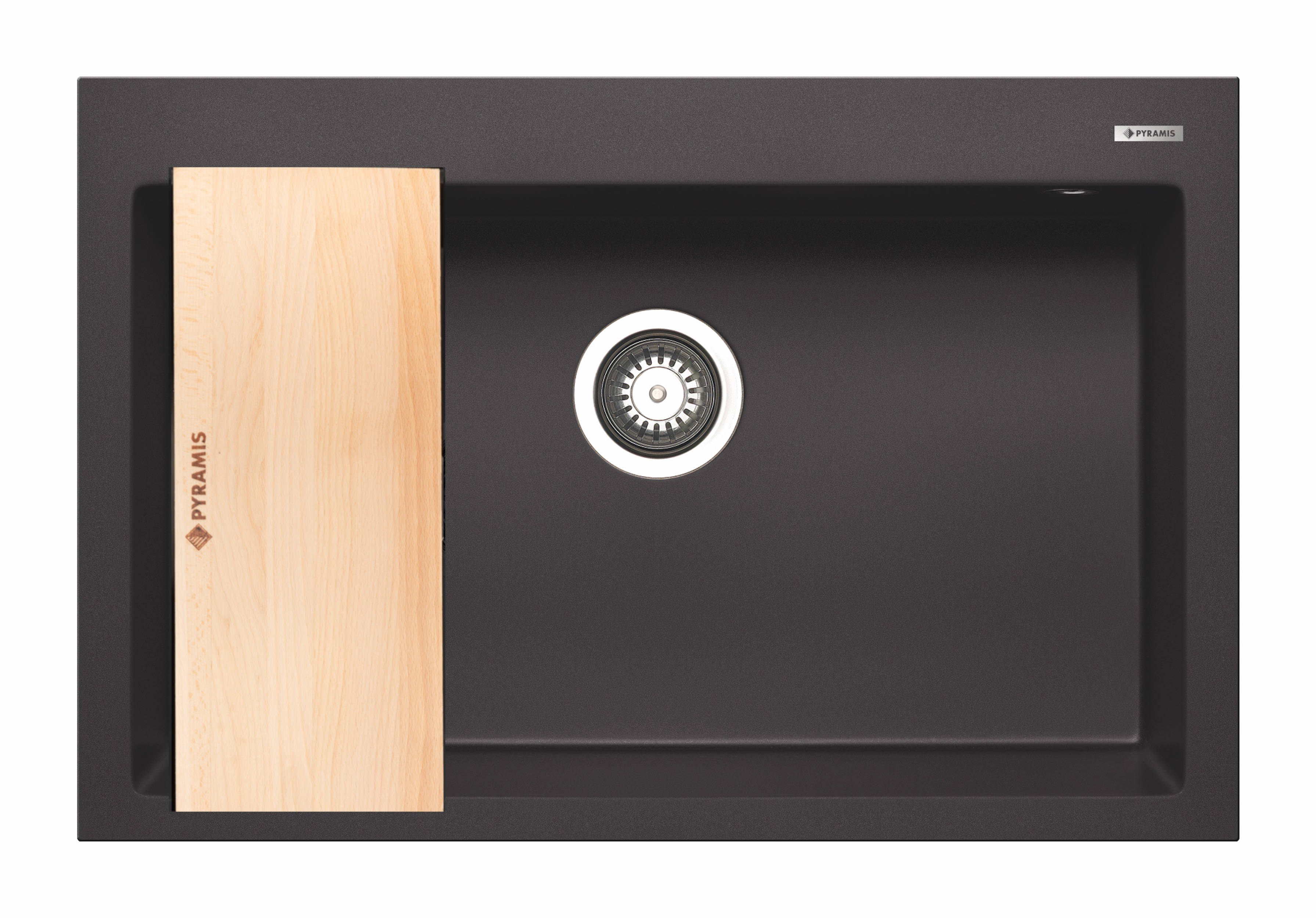 Darmowa Dostawa - Zlewozmywak granitowy 76x50 cm czarny Pyramis Istros C070219011WD