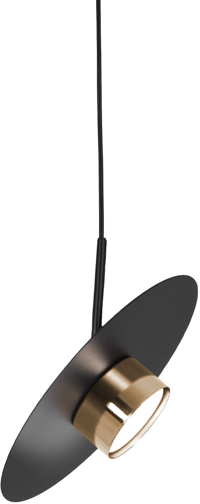 Darmowa Dostawa - Lampa wisząca 1x10 W czarna-złota Kaja Burgas K5456