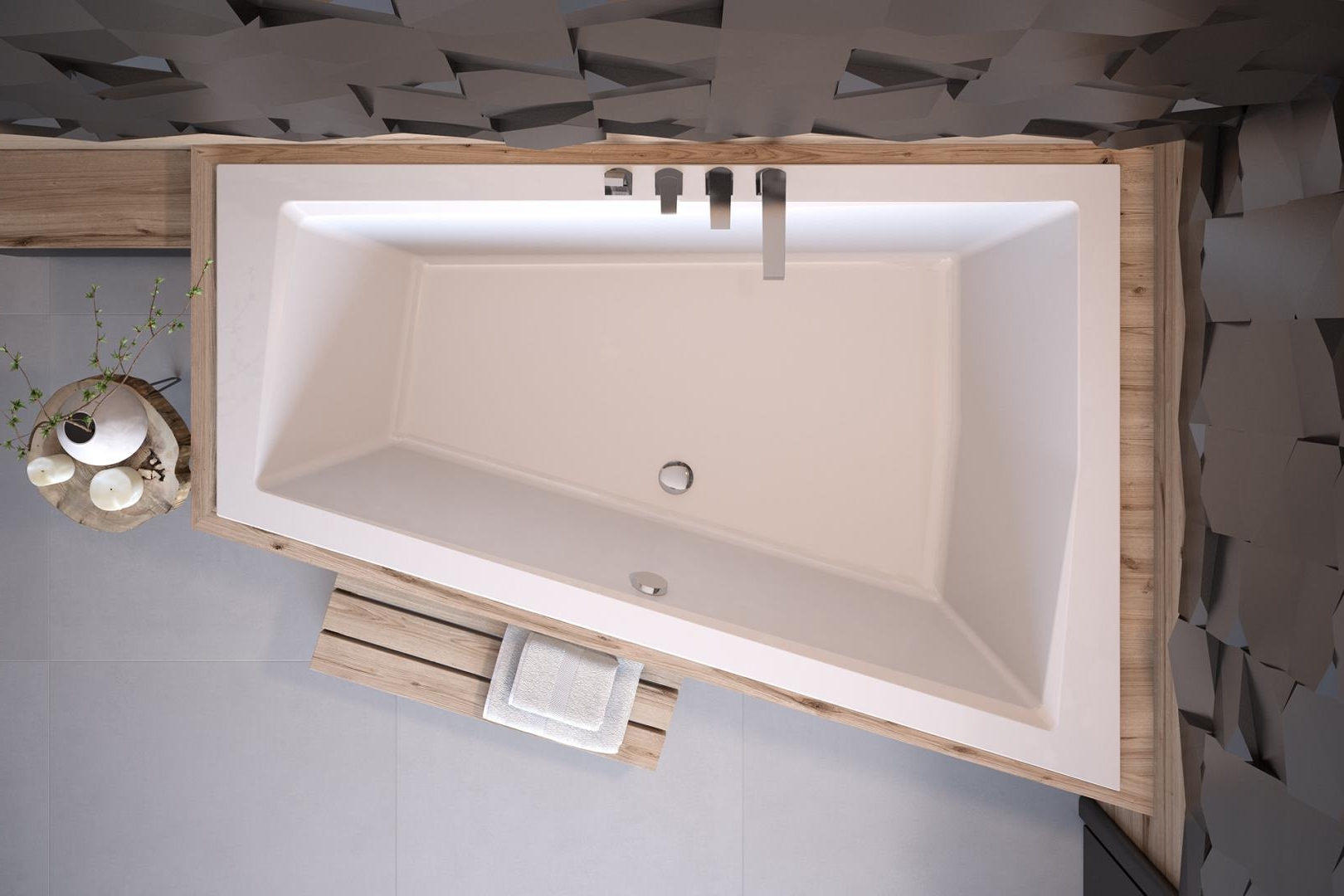 Darmowa Dostawa - Wanna narożna 170x125 cm prawa biała Besco Intima #WAID170SP