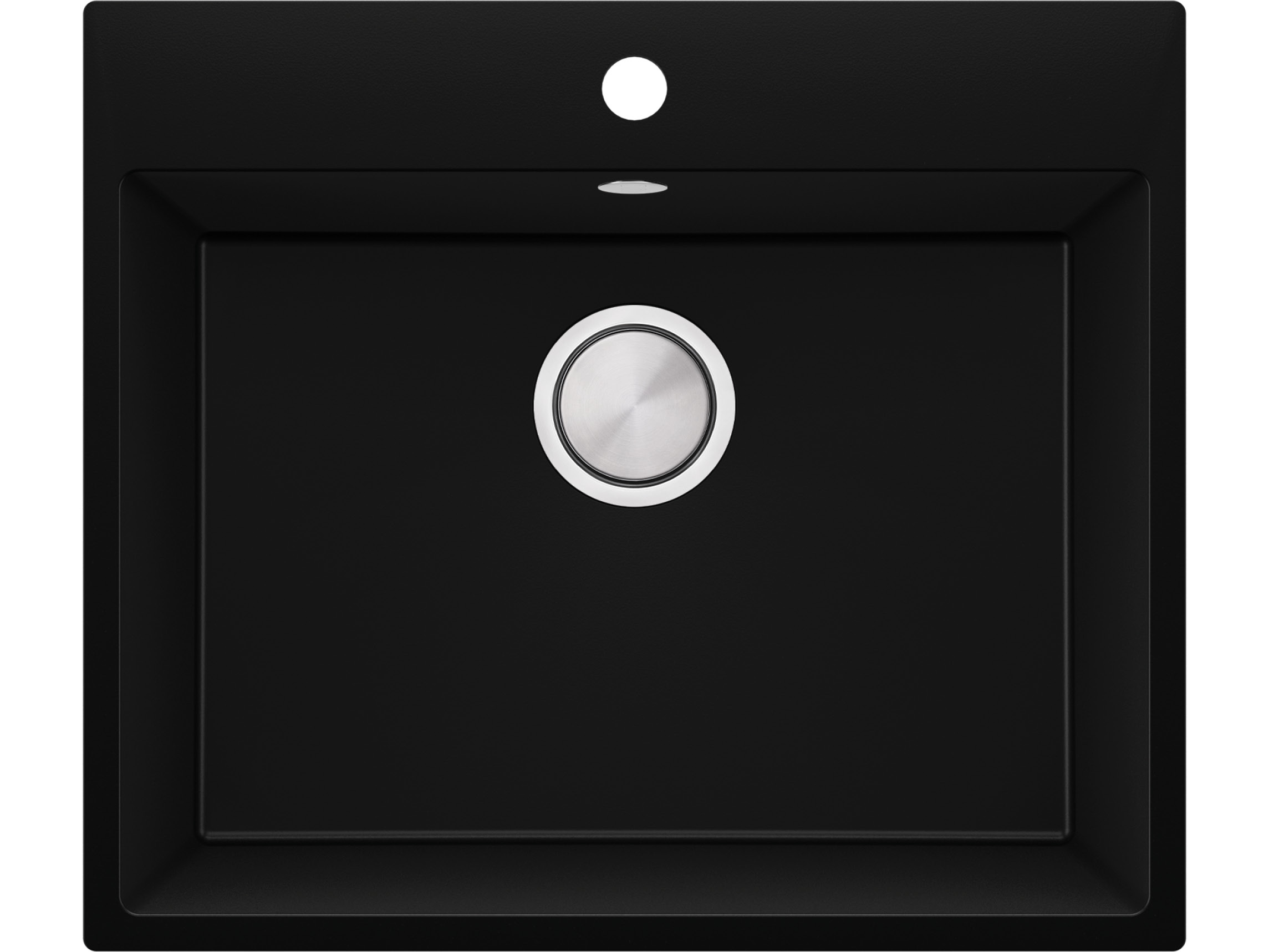 Darmowa Dostawa - Zlewozmywak granitowy 58x50 cm czarny Primagran Ryga OOYRKC001