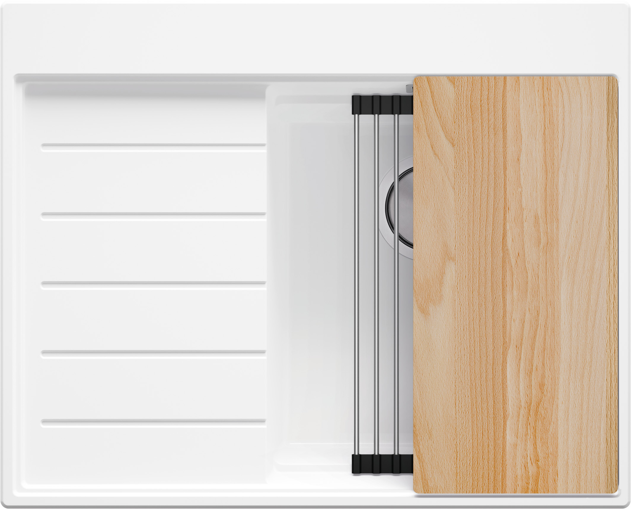 Darmowa Dostawa - Zlewozmywak granitowy 62x50 cm biały Primagran Sydney OOTLKW001