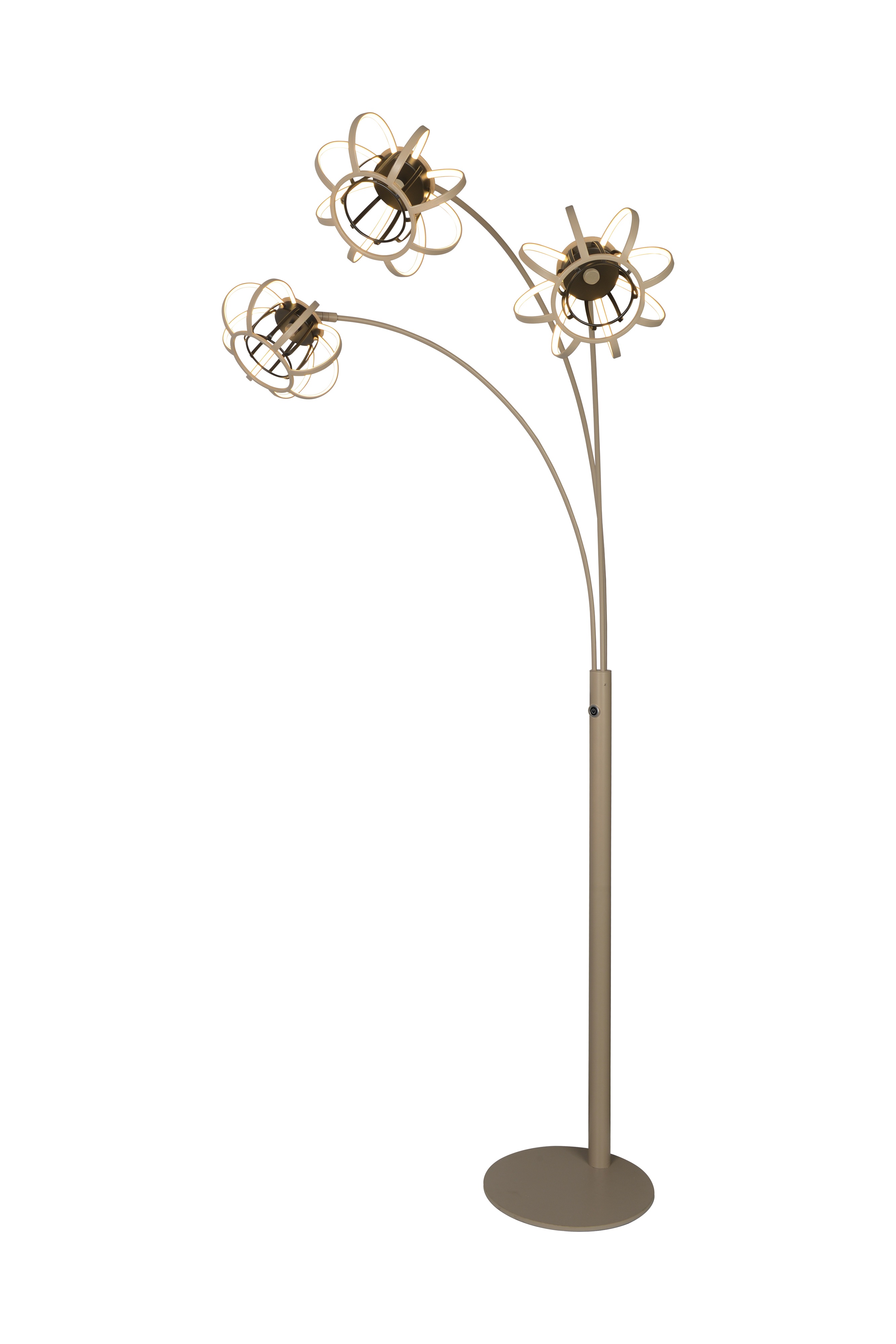 Darmowa Dostawa - Lampa stojąca 3x W czarna-piaskowa Aviano Salo 3033313