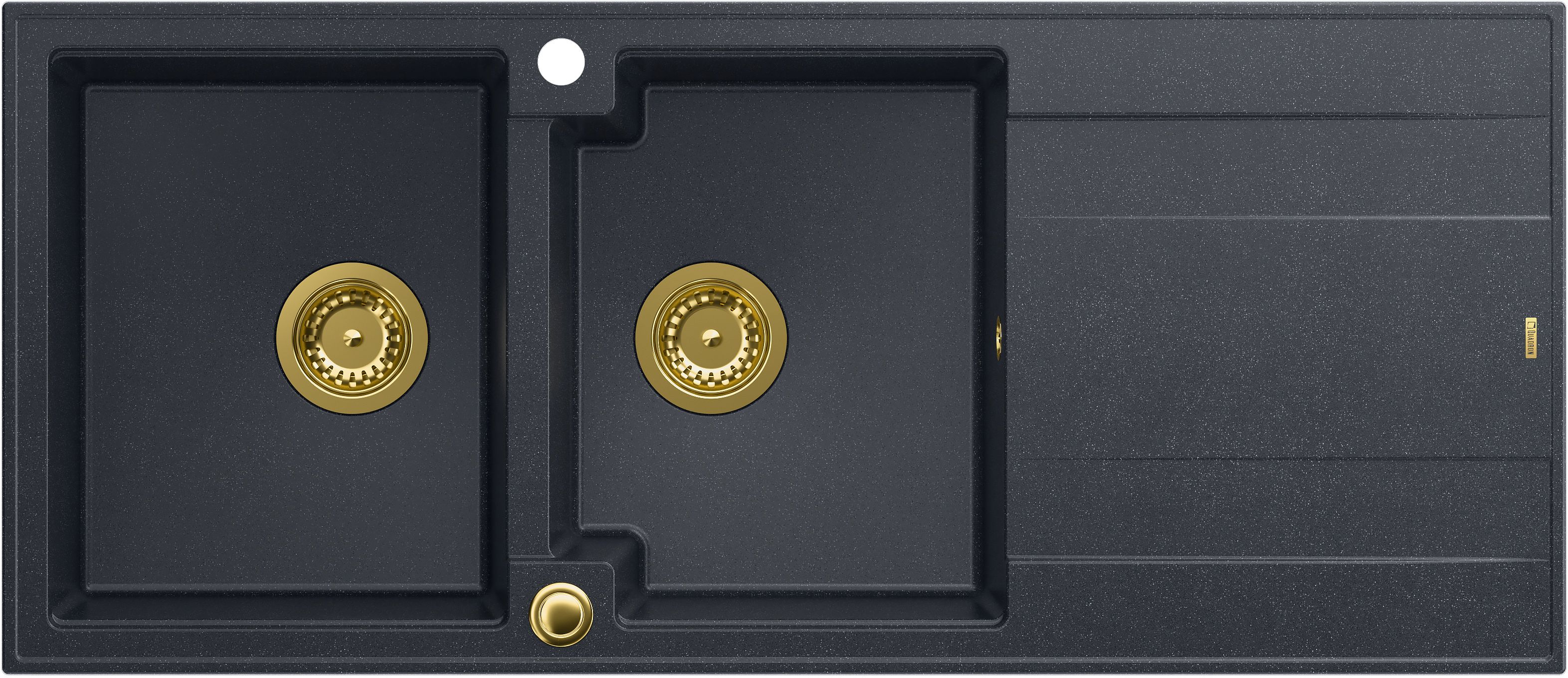 Darmowa Dostawa - Zlewozmywak GraniteQ 116x50 cm czarny Quadron Evan HQE11650U8PVDG1P2O