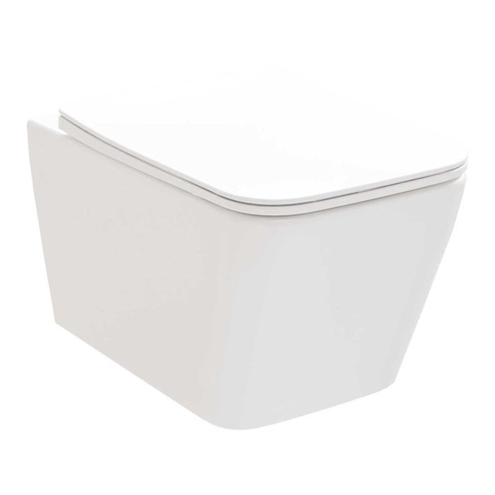 Darmowa Dostawa - Miska WC z deską wolnoopadającą wisząca bez kołnierza biały połysk Ravak Natural X01984