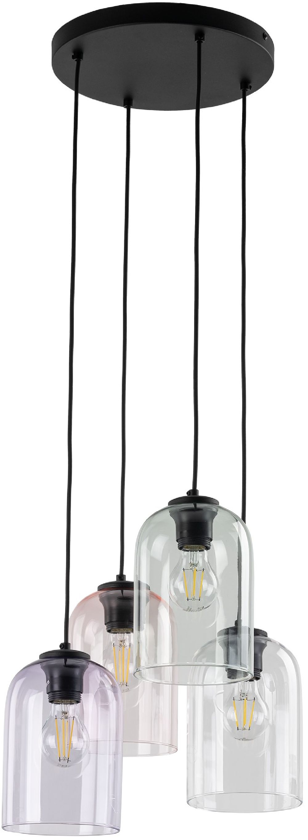 Darmowa Dostawa - Lampa wisząca 4x15 W czarna TK Lighting Molly 10301