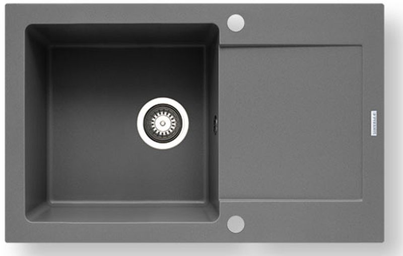 Darmowa Dostawa - Zlewozmywak granitowy 79x50 cm szary/grafitowy/onyx Pyramis Mido 070088701