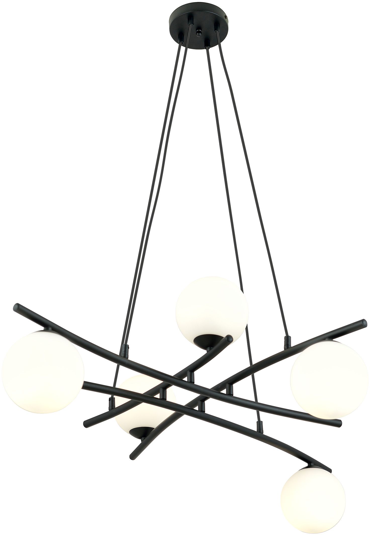 Darmowa Dostawa - Lampa wisząca 5x10 W biała-czarna Emibig Essa 12015