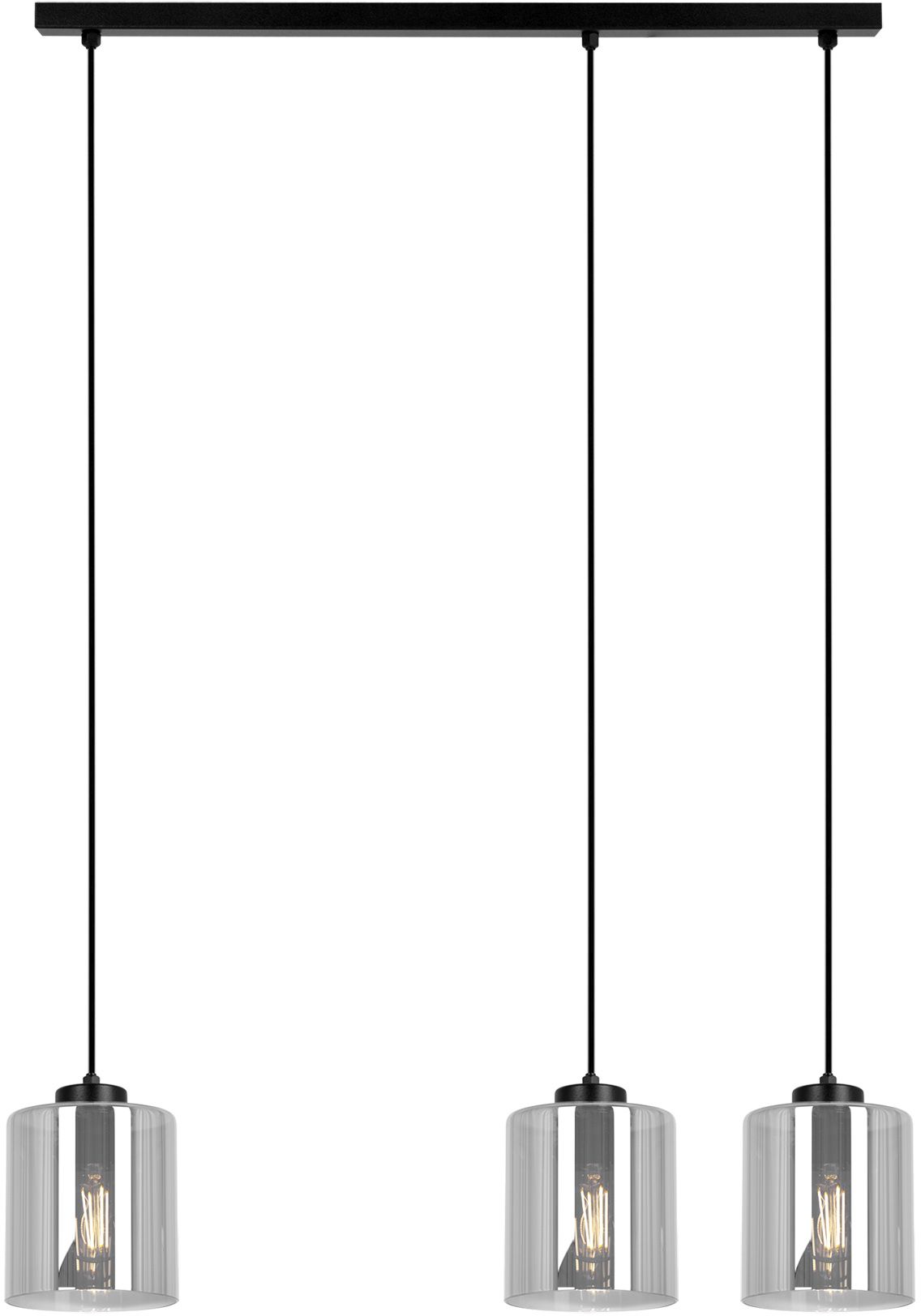 Darmowa Dostawa - Lampa wisząca 3x15 W czarna-grafitowa Kaja Miri K5575