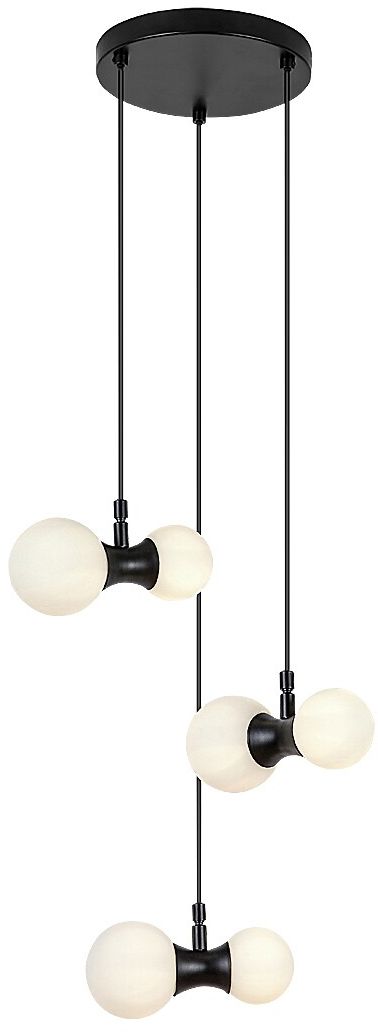 Darmowa Dostawa - Lampa wisząca 6x28 W biała-czarna Rabalux Lition 72300