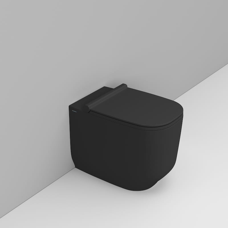 Darmowa Dostawa - Miska WC stojąca bez kołnierza czarny mat Ceramica Dolomite Alba D503181