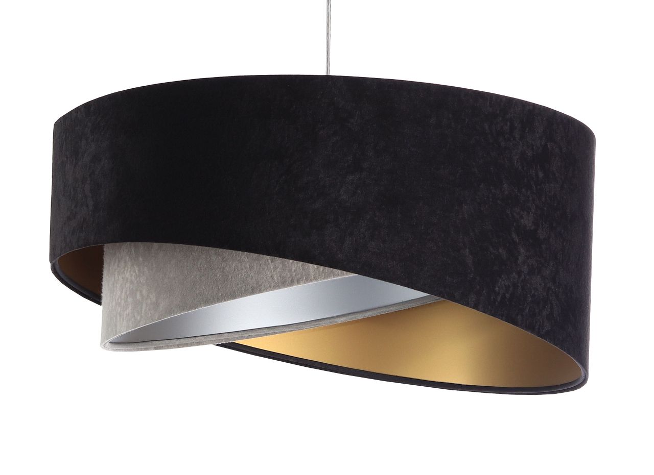 Darmowa Dostawa - Lampa wisząca 1x60 W czarna-złota-szary/popielaty-srebrna BPS Koncept Galaxy 060079