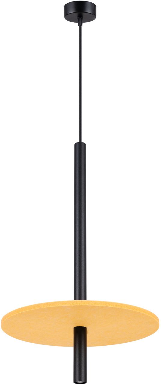Darmowa Dostawa - Lampa wisząca 1x8 W czarna-żółta Sollux Lighting Feltro SL1880