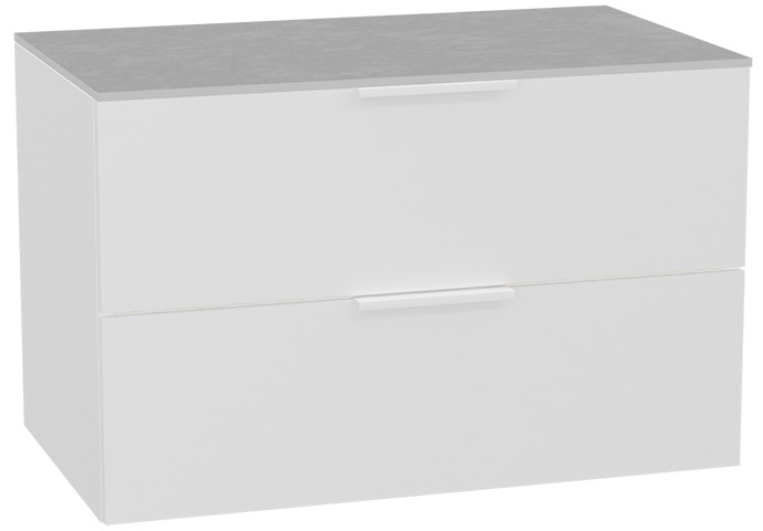 Darmowa Dostawa - Szafka z blatem 80x46.5x51.2 cm podumywalkowa wisząca biała-szara Excellent Tuto 2.0 MLEX2172K8002SJWHWH