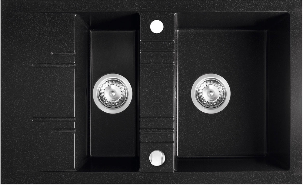 Darmowa Dostawa - Zlewozmywak granitowy 79x48 cm Ferro Mezzo II DRGM34879BA