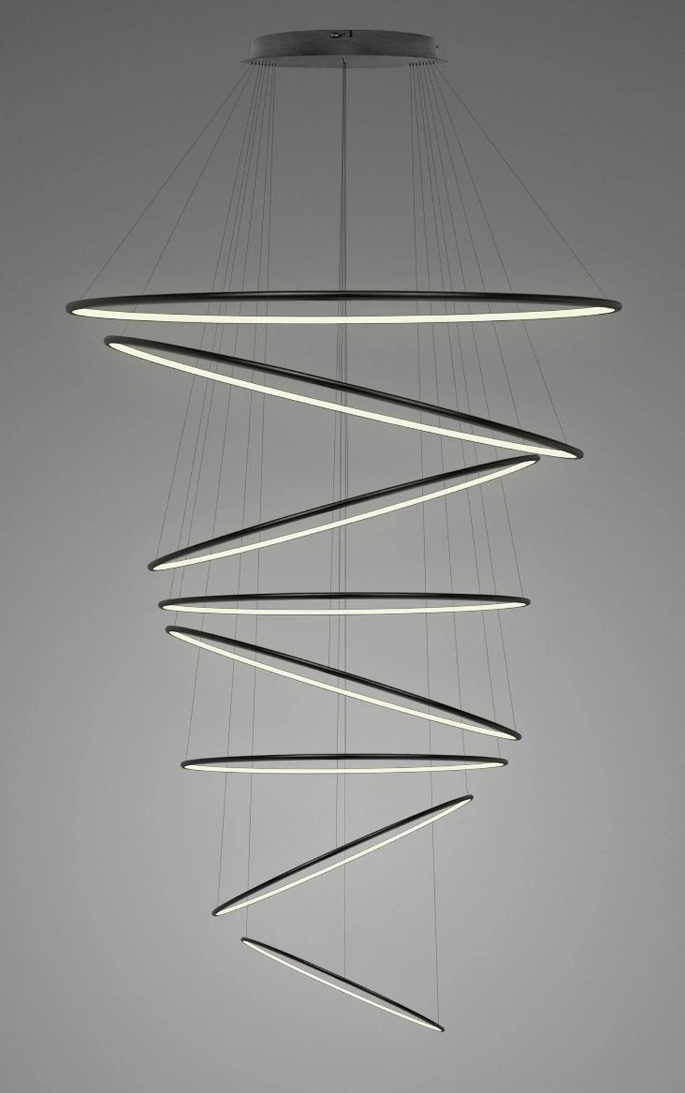 Darmowa Dostawa - Lampa wisząca powyżej 6x546 W czarna Altavola Design Ledowe Okręgi LA088P230in4kblack